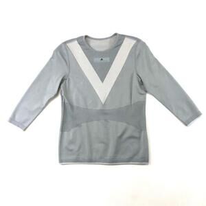 Stella McCartney Adidas grey Collab 3/4 Sleeve Sport Top XS